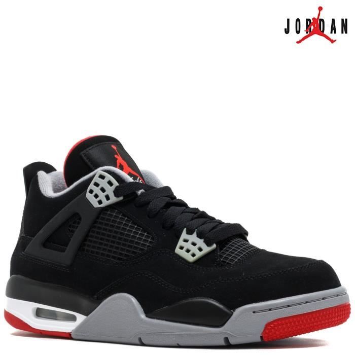 air jordan 4 retro noir et rouge